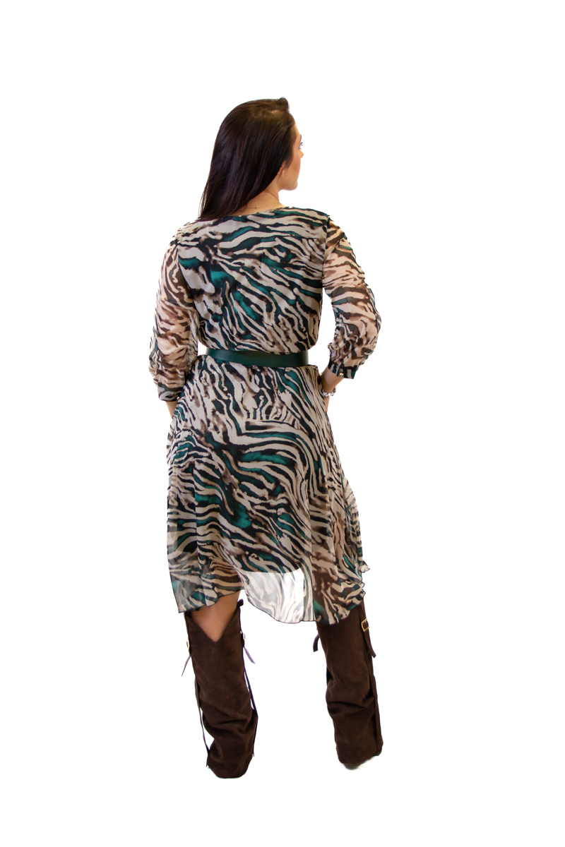 Lepršava animal print haljina