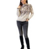 Ženska polurolka animal print