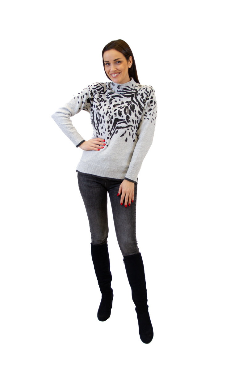 Ženska polurolka animal print