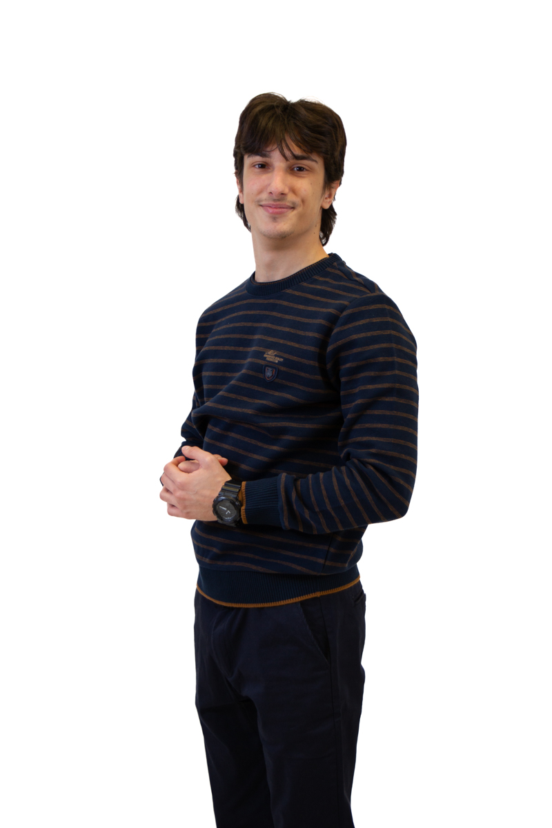 Muški duks na prugice