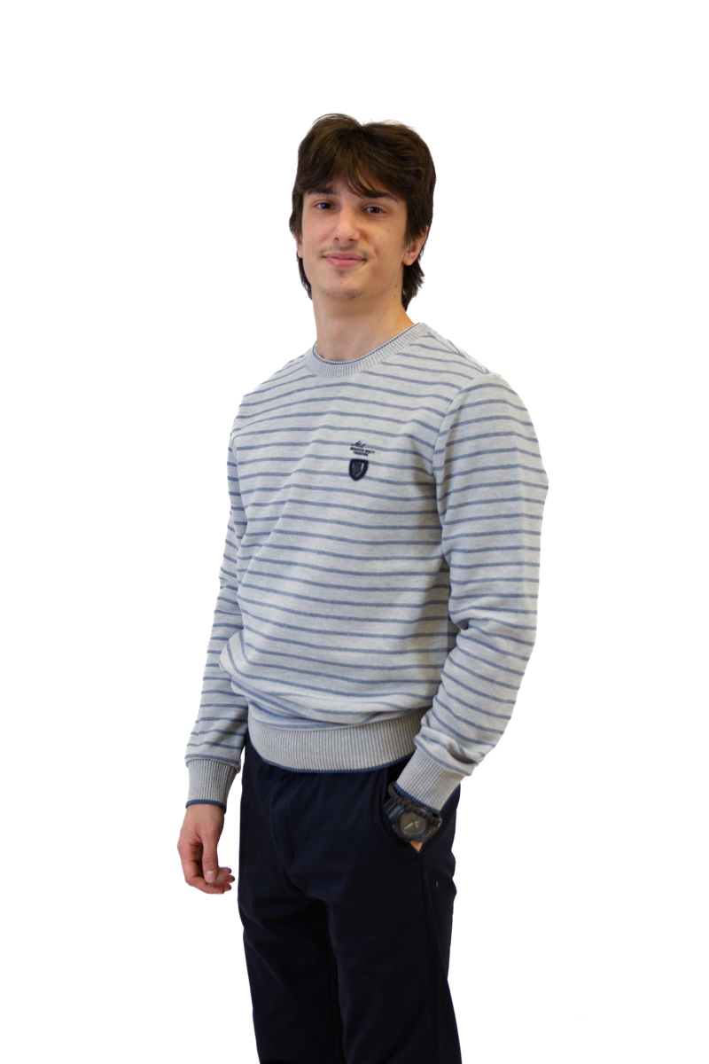 Muški duks na prugice