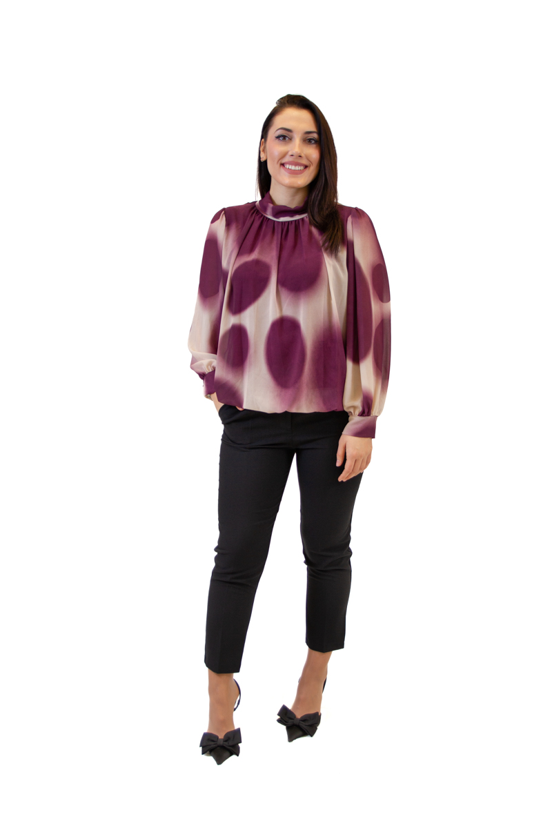 Bluza sa polurolkom na dug rukav