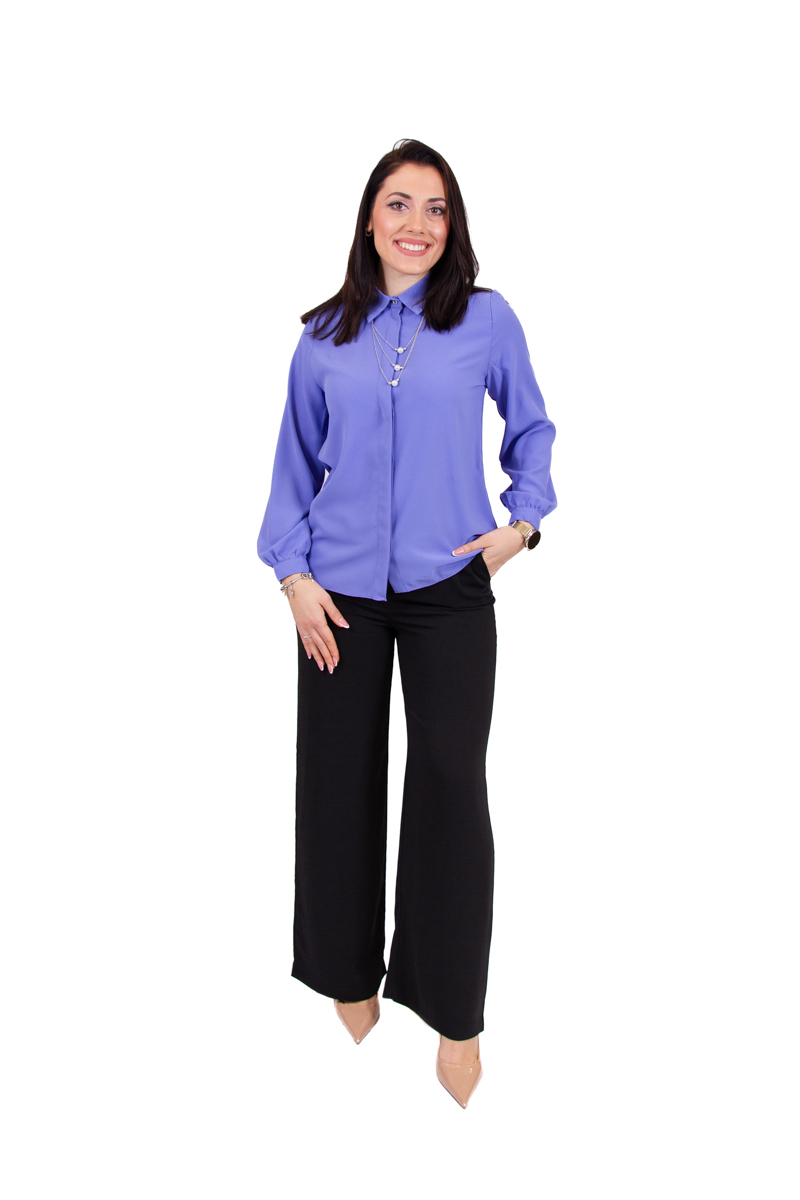 Svilena bluza sa ogrlicom