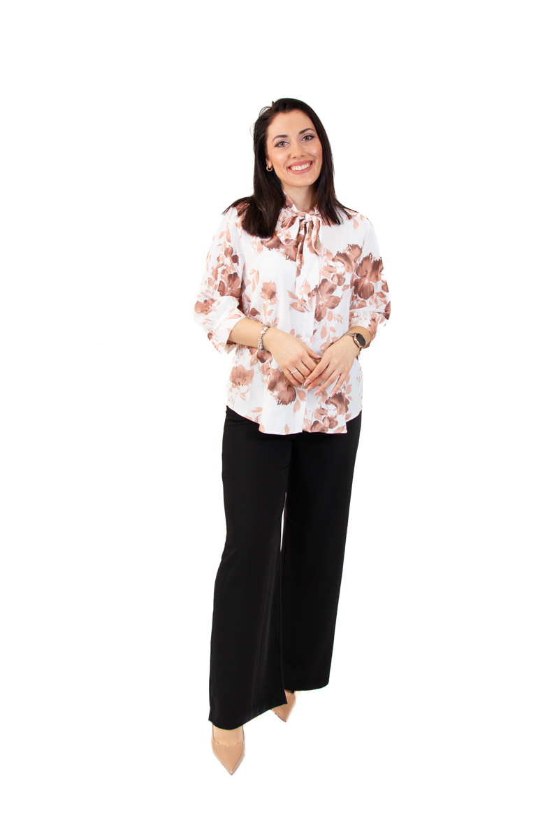 Cvetna bluza sa 3/4 rukavima
