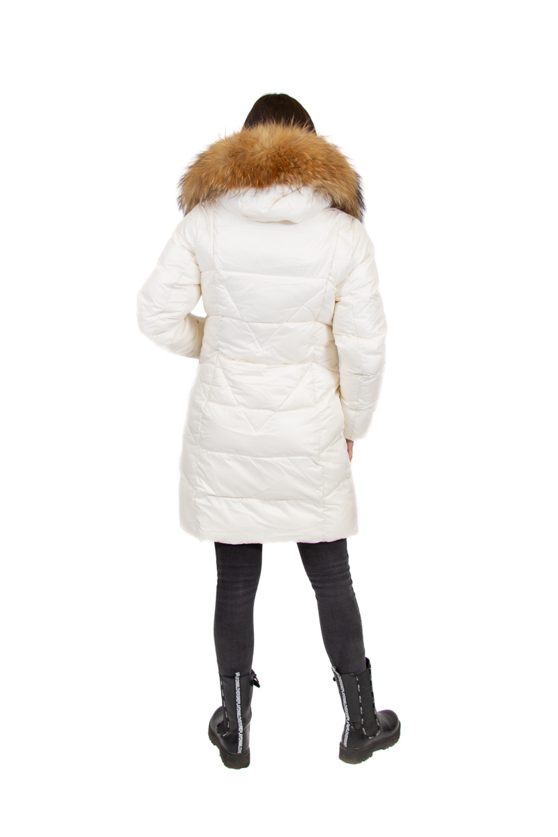 Ženska bela zimska jakna