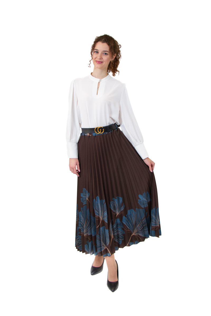 Plisirana cvetna suknja