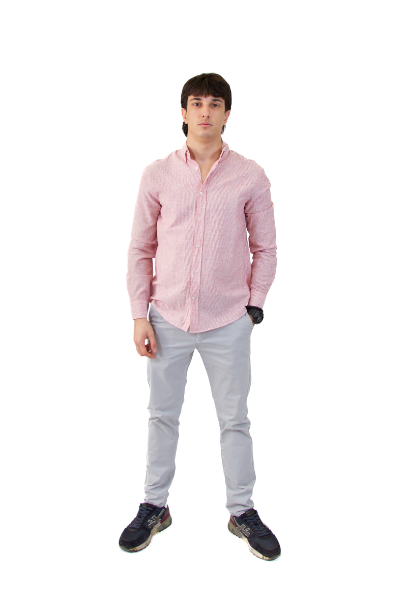 IMG_2415 Lanena muška košulja na prugice