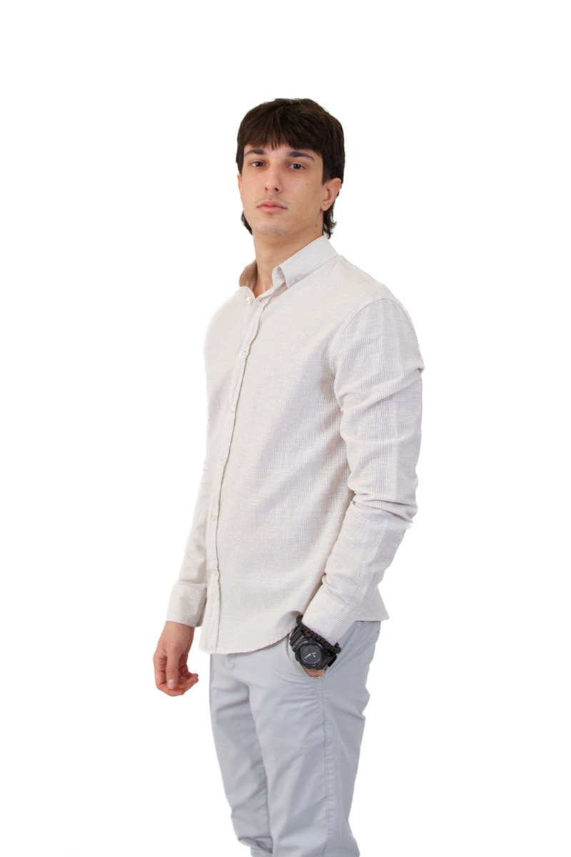 IMG_2421 Lanena muška košulja na prugice