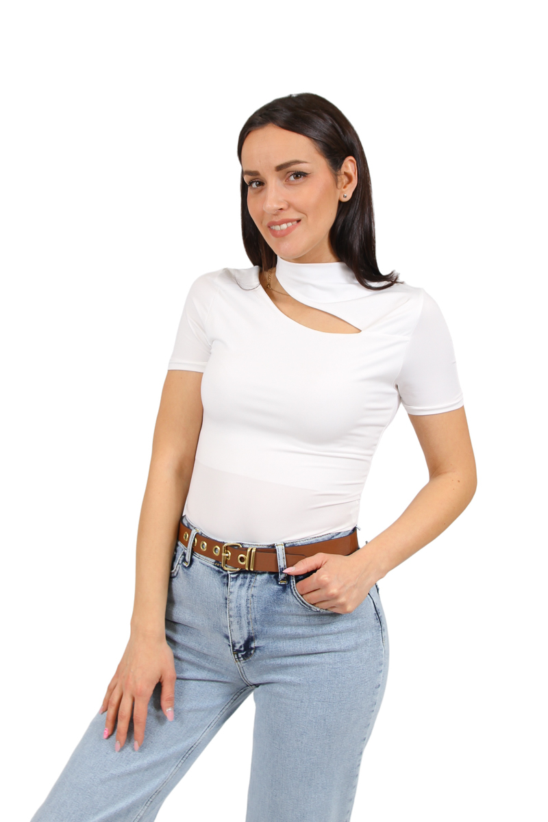 Beli bodi kratkih rukava